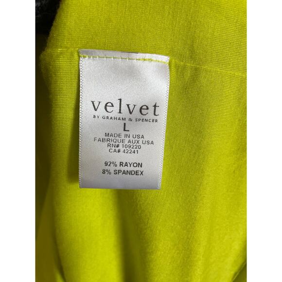 Lilly Aldridge for Velvet green dress long sleeve bodycon lined stretchy Size L - Picture 7 of 8